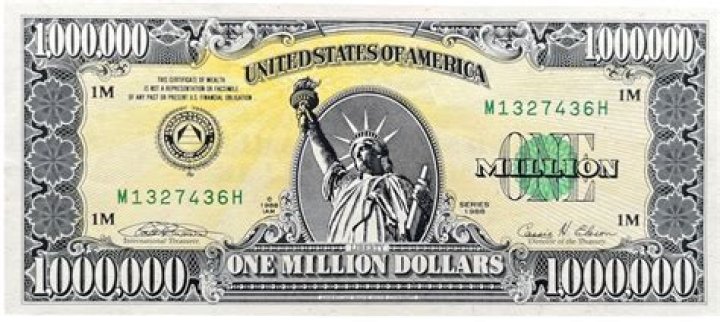 Do 1 million dollar bills exist?