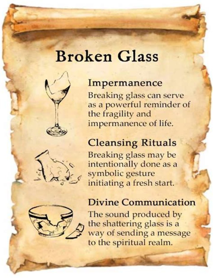 What does breaking the glass symbolize?