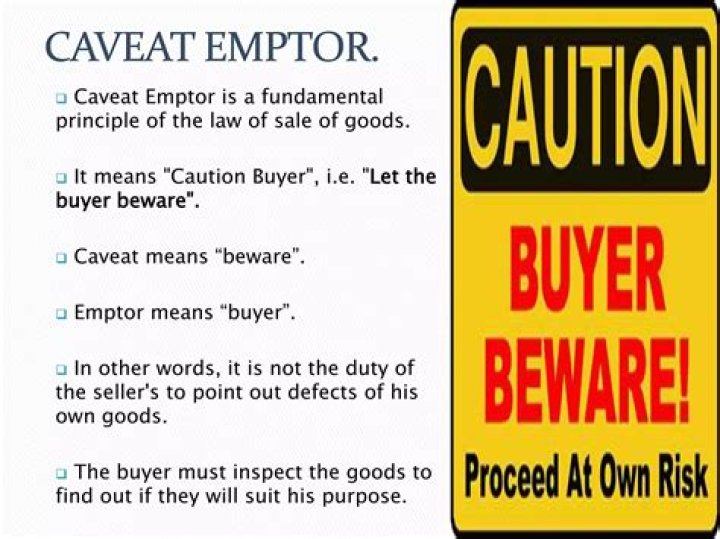 What does caveat emptor means beware customer?