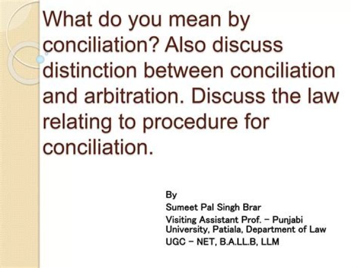 What does conciliation mean in accounting?