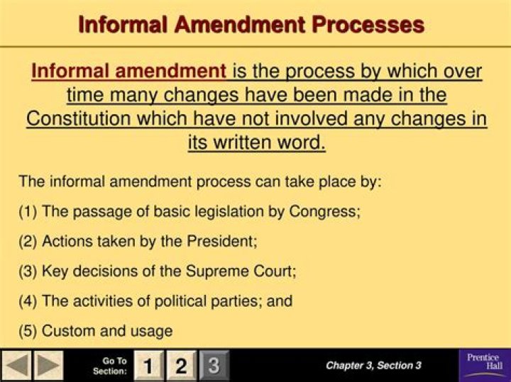 What is an informal amendment quizlet?