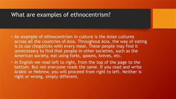 What is example of ethnocentrism?