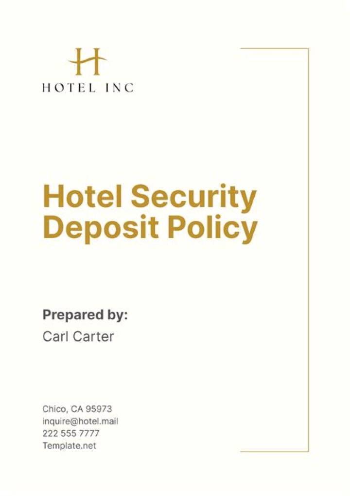 What is hotel deposit policy?