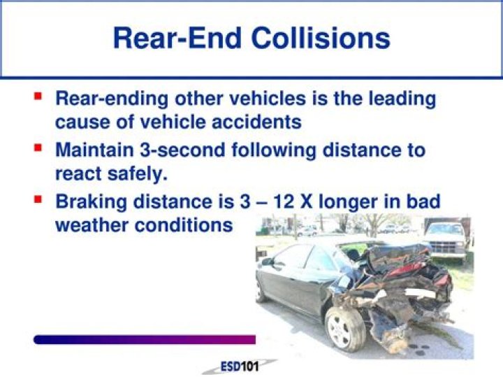 What is the leading cause of rear-end collisions?