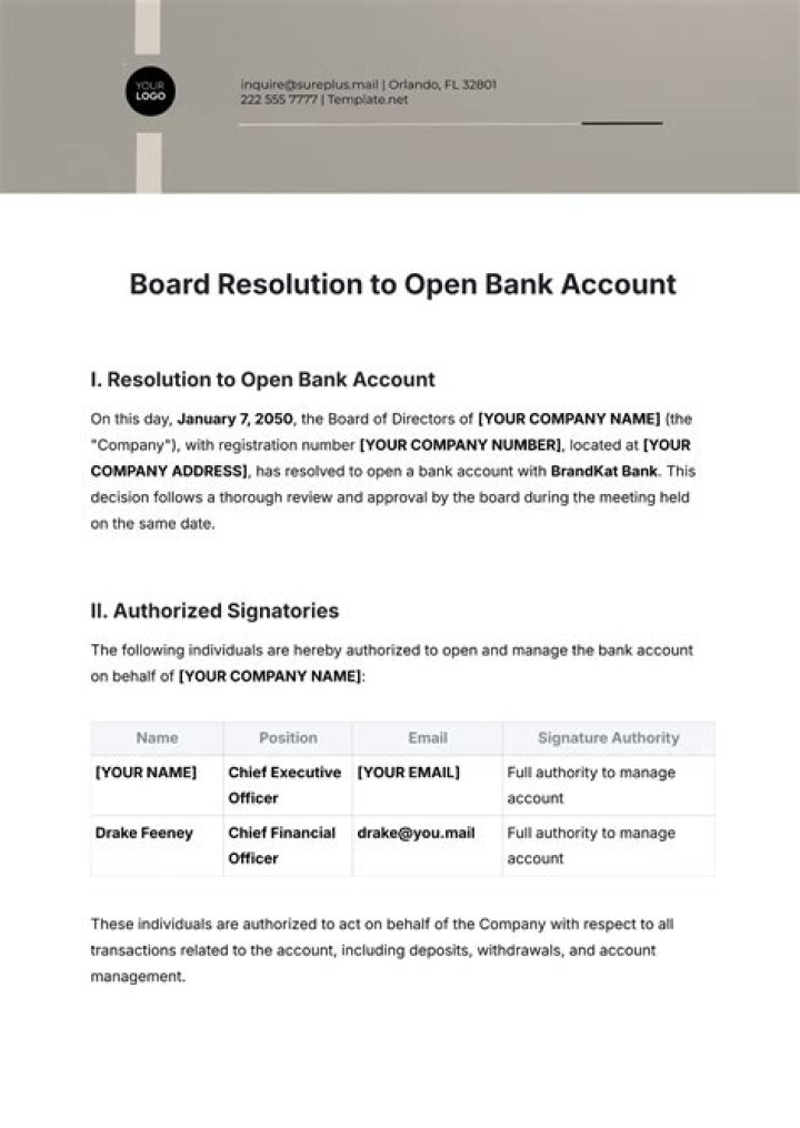 What is the mandatory requirement for opening an account?