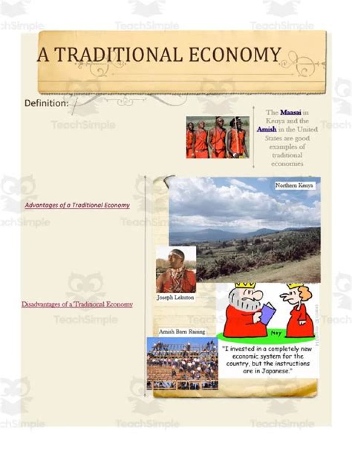 What makes a traditional economy?