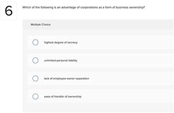 Which of the following is an advantage of corporations?